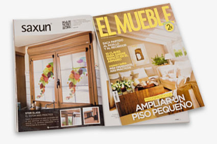 Saxun appears in El Mueble magazine